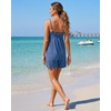 image:imageGRECERELLE Cotton Summer Rompers for Women 2026 Athleisure Jumpsuit ShortsDenim Blue
