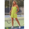 image:imageGRECERELLE Cotton Summer Rompers for Women 2026 Athleisure Jumpsuit ShortsLemon Yellow