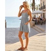 image:imageGRECERELLE Cotton Summer Rompers for Women 2026 Athleisure Jumpsuit ShortsLight Gray