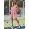 image:imageGRECERELLE Cotton Summer Rompers for Women 2026 Athleisure Jumpsuit ShortsPeach Pink