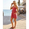 image:imageGRECERELLE Cotton Summer Rompers for Women 2026 Athleisure Jumpsuit ShortsRust Red