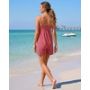 image:imageGRECERELLE Cotton Summer Rompers for Women 2026 Athleisure Jumpsuit ShortsRust Red