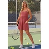 image:imageGRECERELLE Cotton Summer Rompers for Women 2026 Athleisure Jumpsuit ShortsRust Red