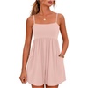 image:imageGRECERELLE Cotton Summer Rompers for Women 2026 Athleisure Jumpsuit ShortsApricot Pink