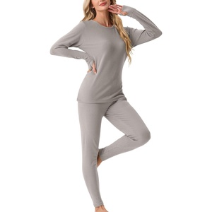 image:imageGRECERELLE 2026 Womens Heavyweight Base Layer Thermal Underwear SetsGray