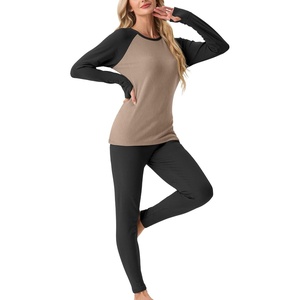 image:imageGRECERELLE 2026 Womens Heavyweight Base Layer Thermal Underwear SetsKhaki Black