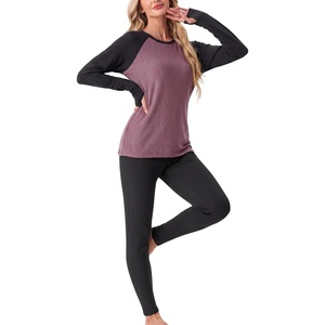 image:imageGRECERELLE 2026 Womens Heavyweight Base Layer Thermal Underwear SetsRosewood Black